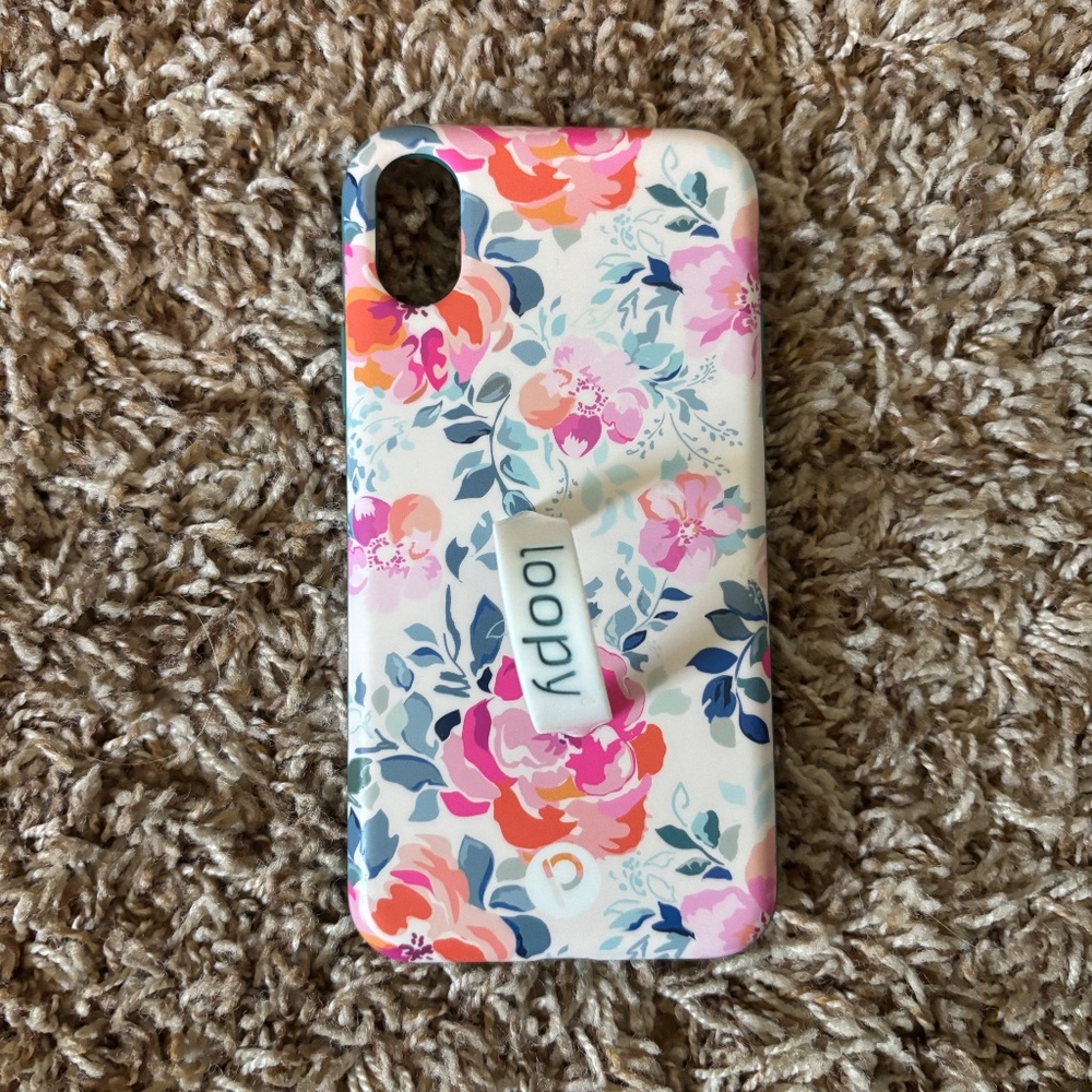 Loopy Case iPhone X/Xs Gardenia Print